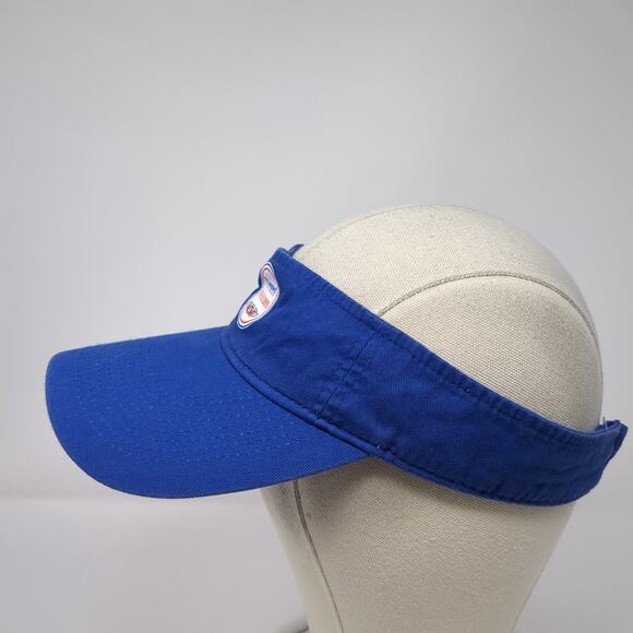 Campbell Aviation Strapback Visor Hat Blue One Size Port & Company - Picture 3 of 10